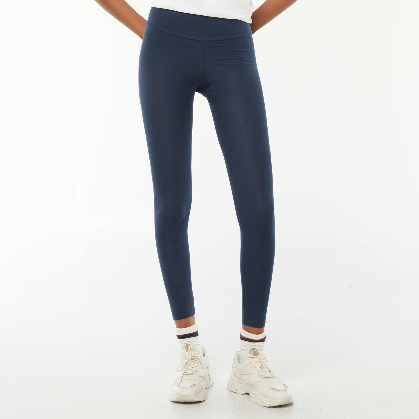 Legging long uni stretch BLEU