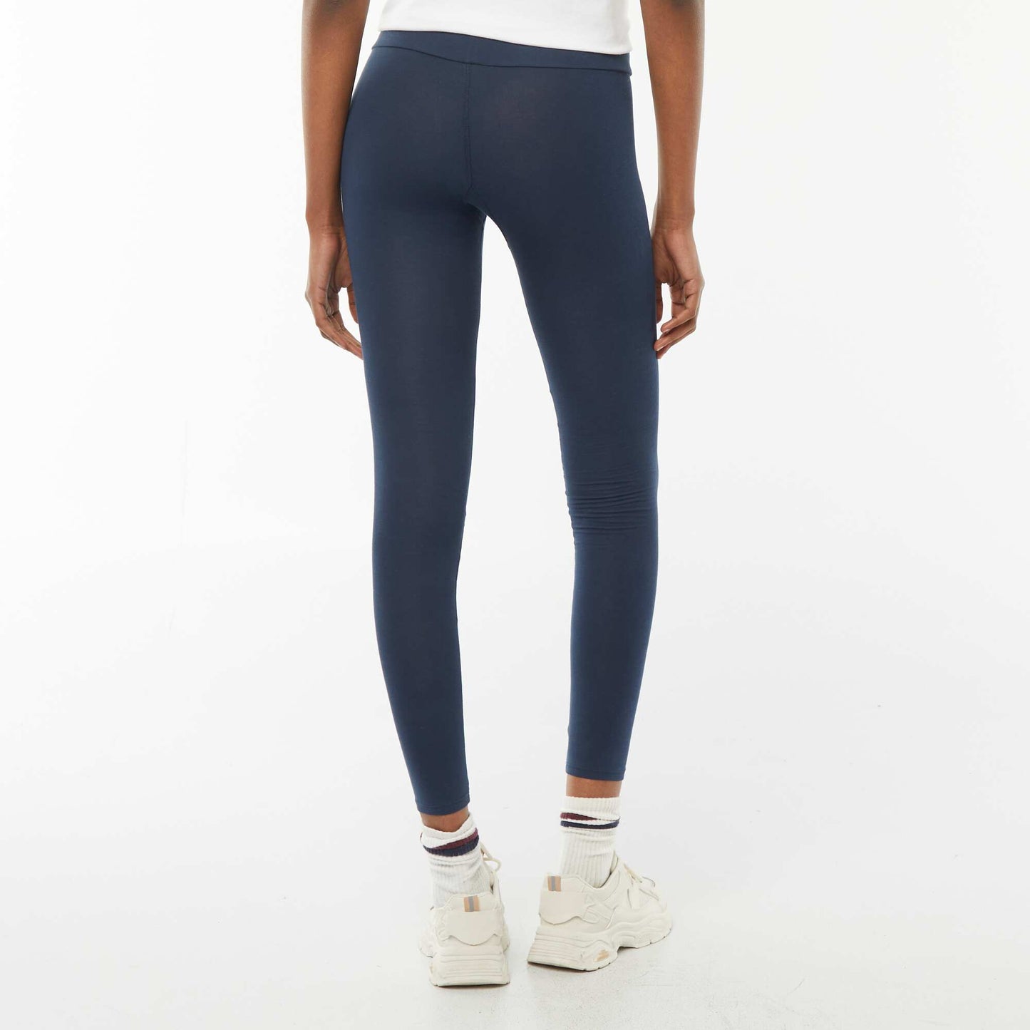 Legging long uni stretch BLEU