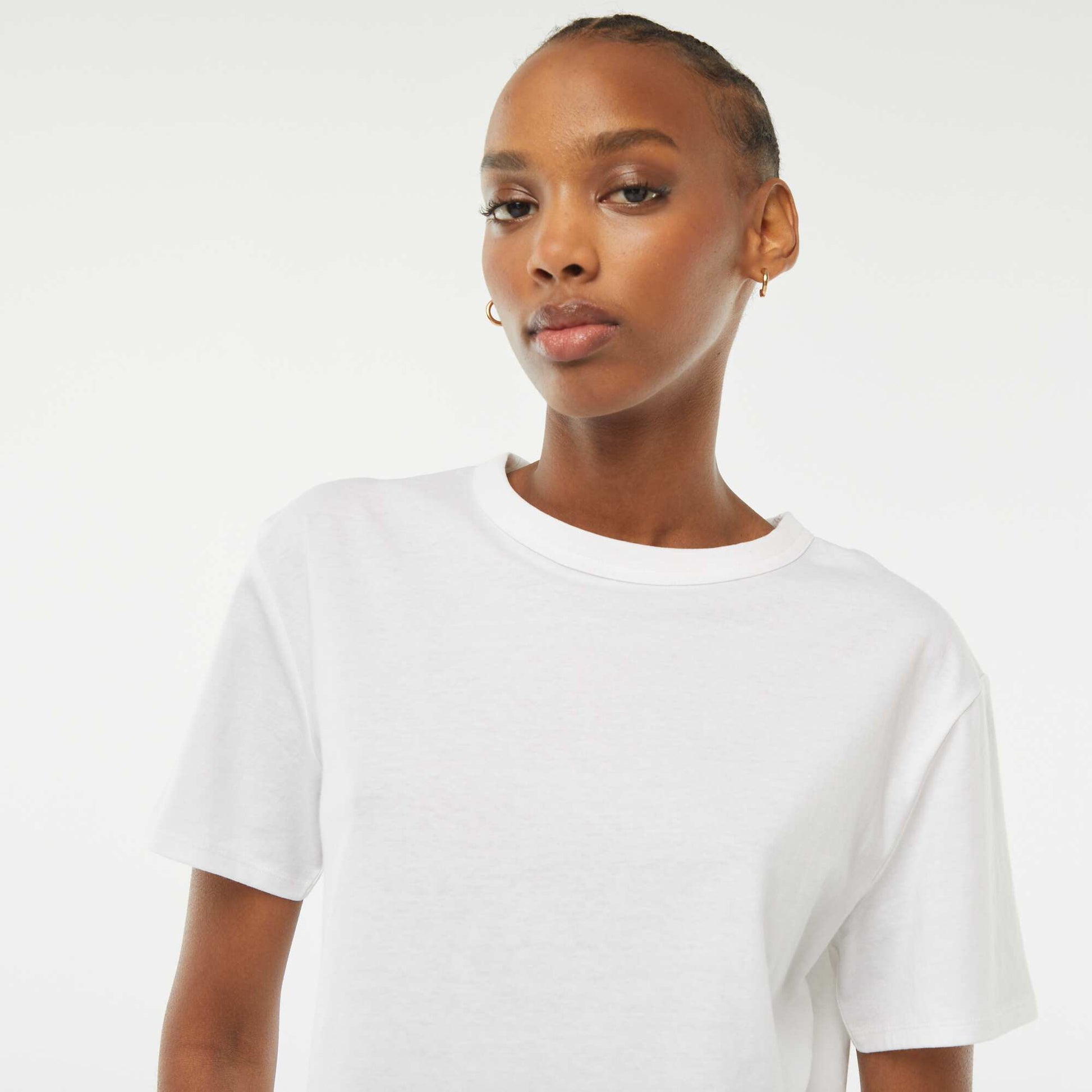 Tee-shirt basique manches courtes BLANC