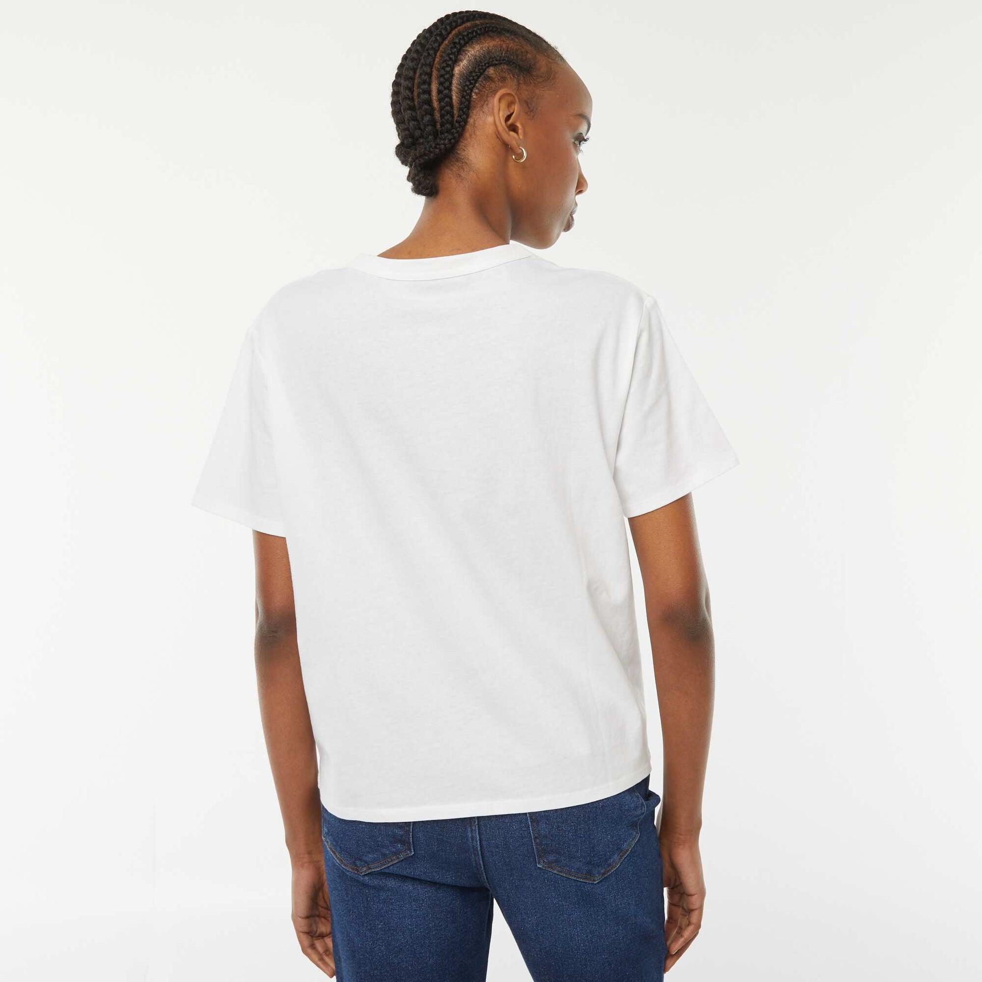 Tee-shirt basique manches courtes BLANC