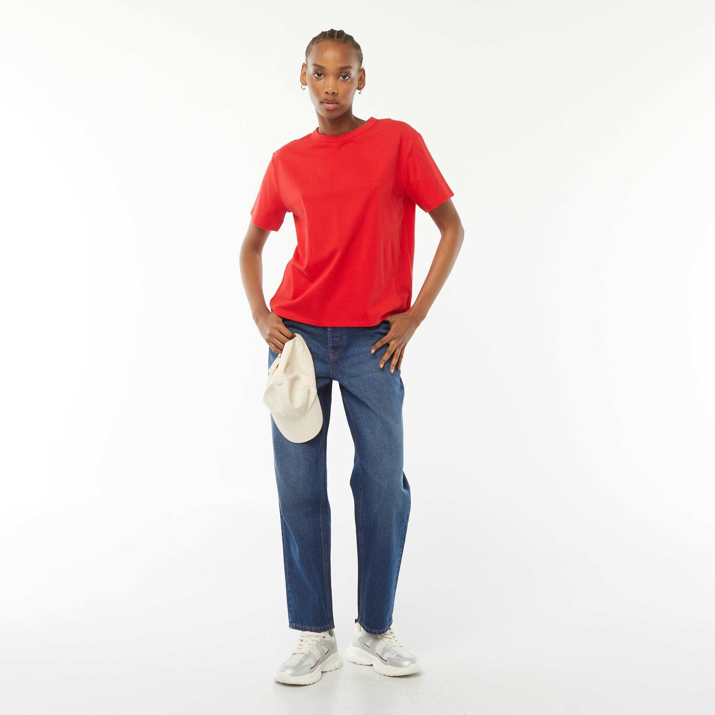 Tee-shirt basique manches courtes ROUGE