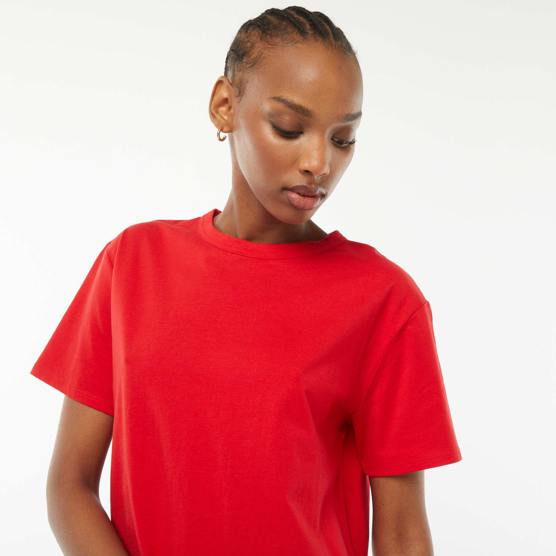 Tee-shirt basique manches courtes ROUGE