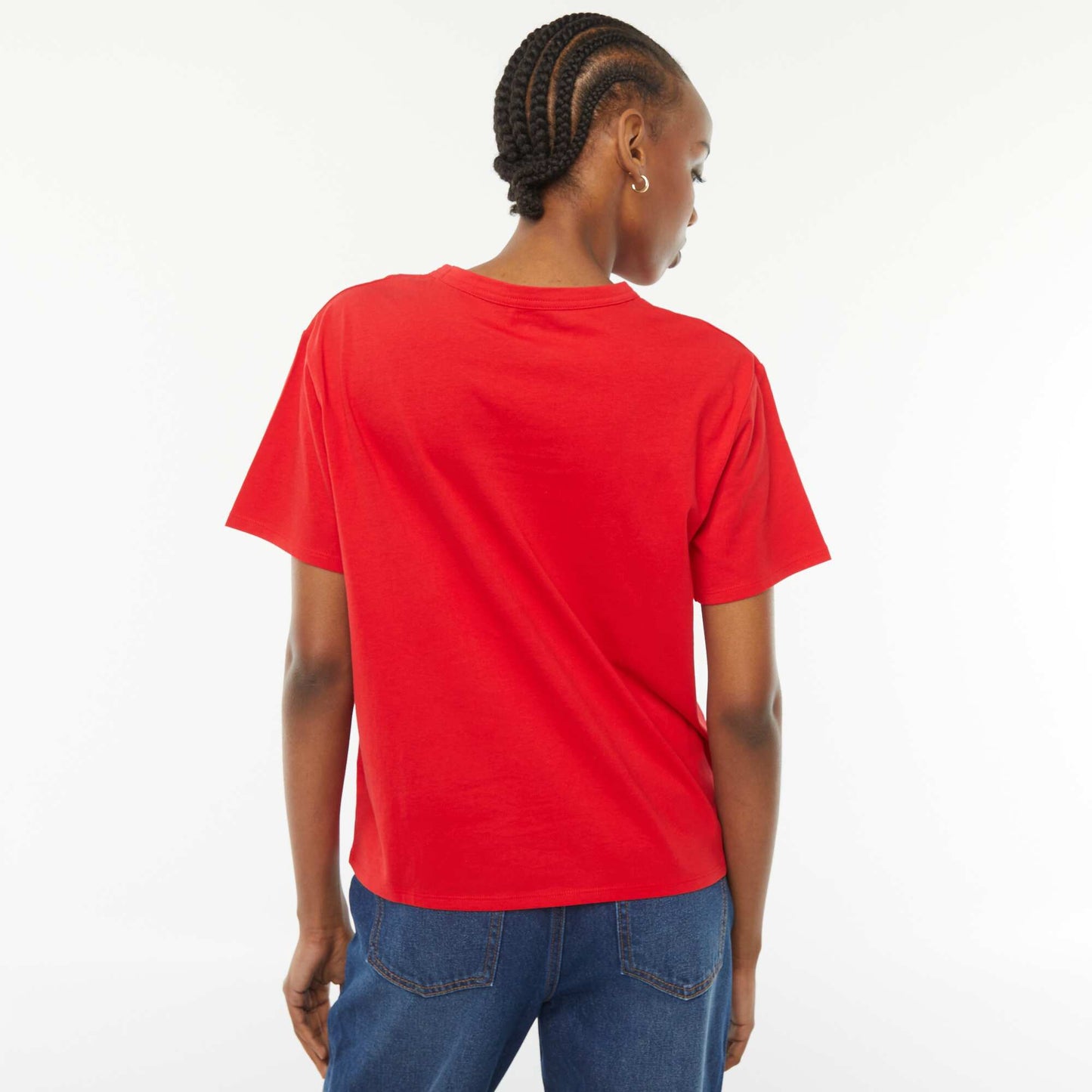 Tee-shirt basique manches courtes ROUGE
