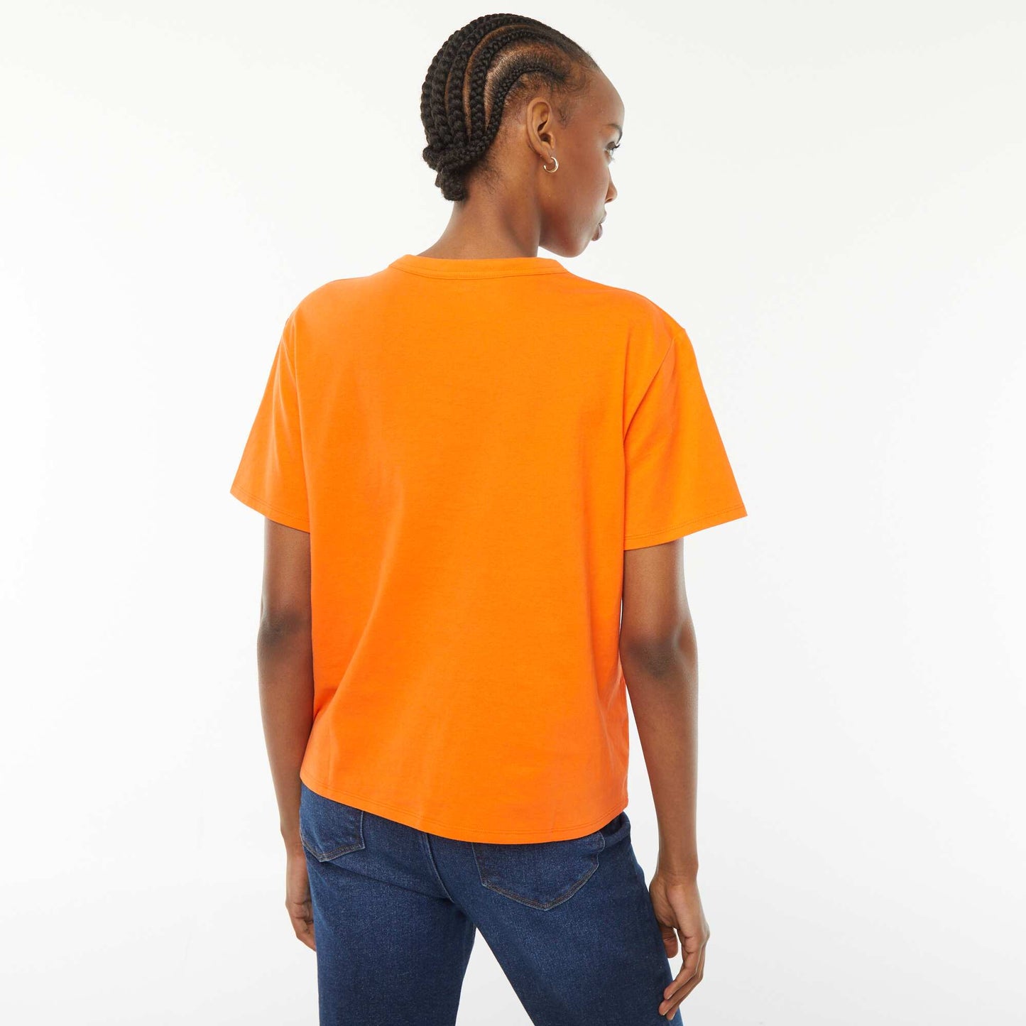 Tee-shirt basique manches courtes ORANGE