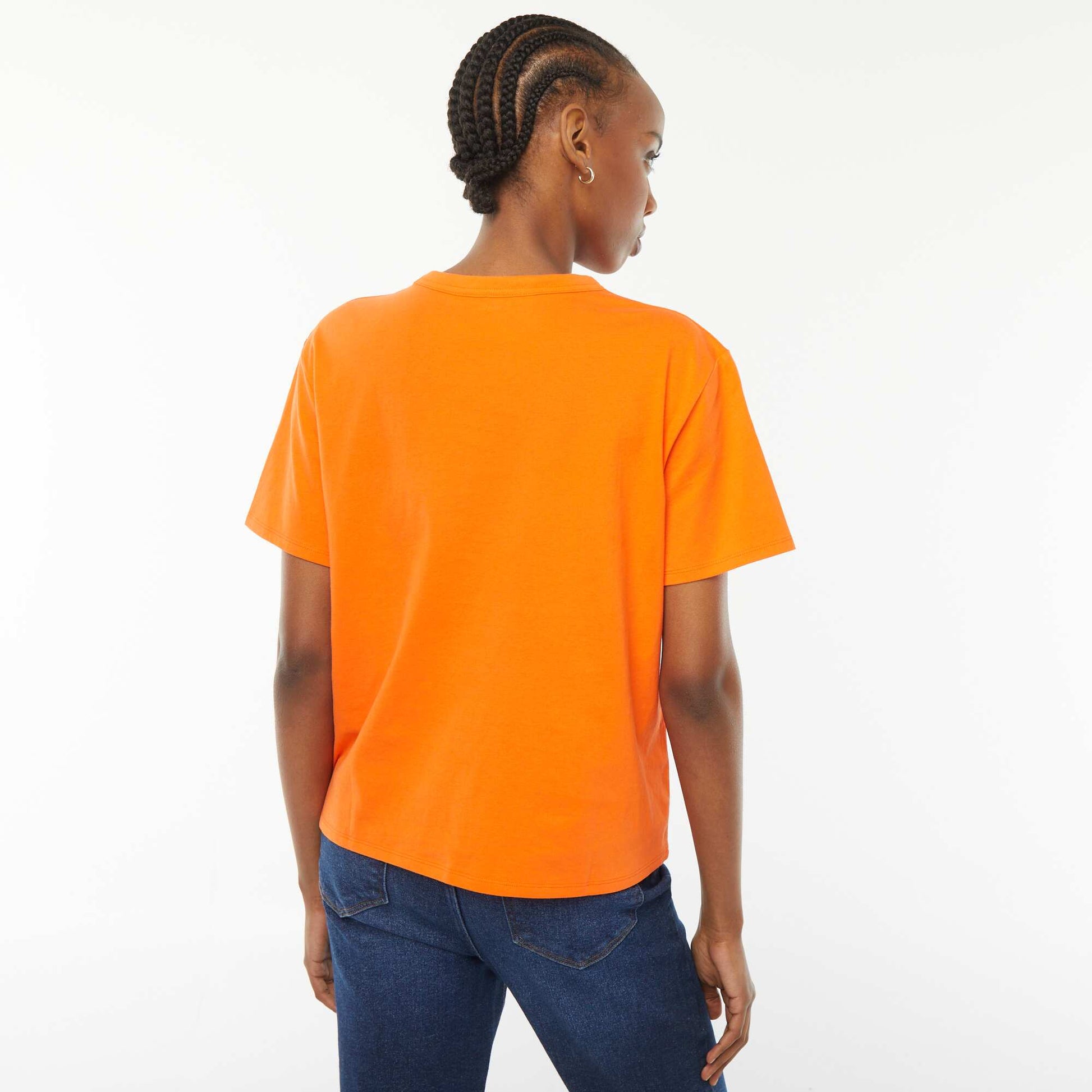 Tee-shirt basique manches courtes ORANGE