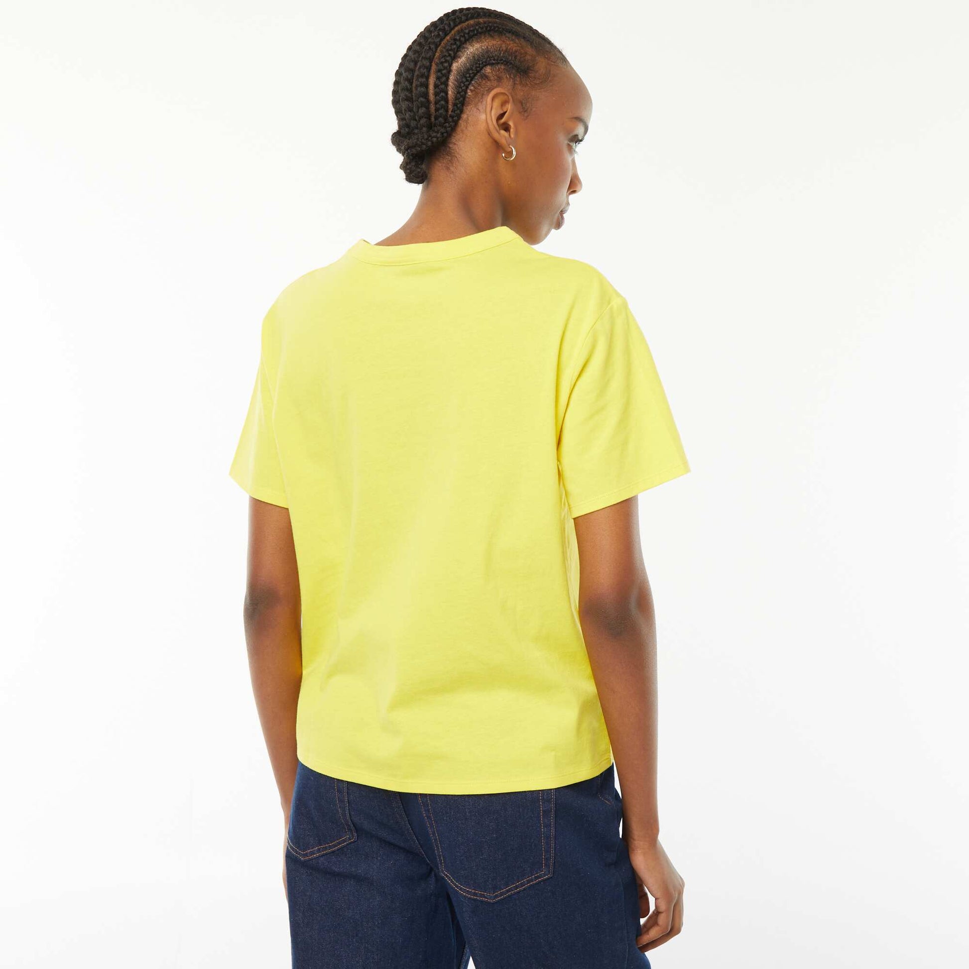 Tee-shirt basique manches courtes JAUNE