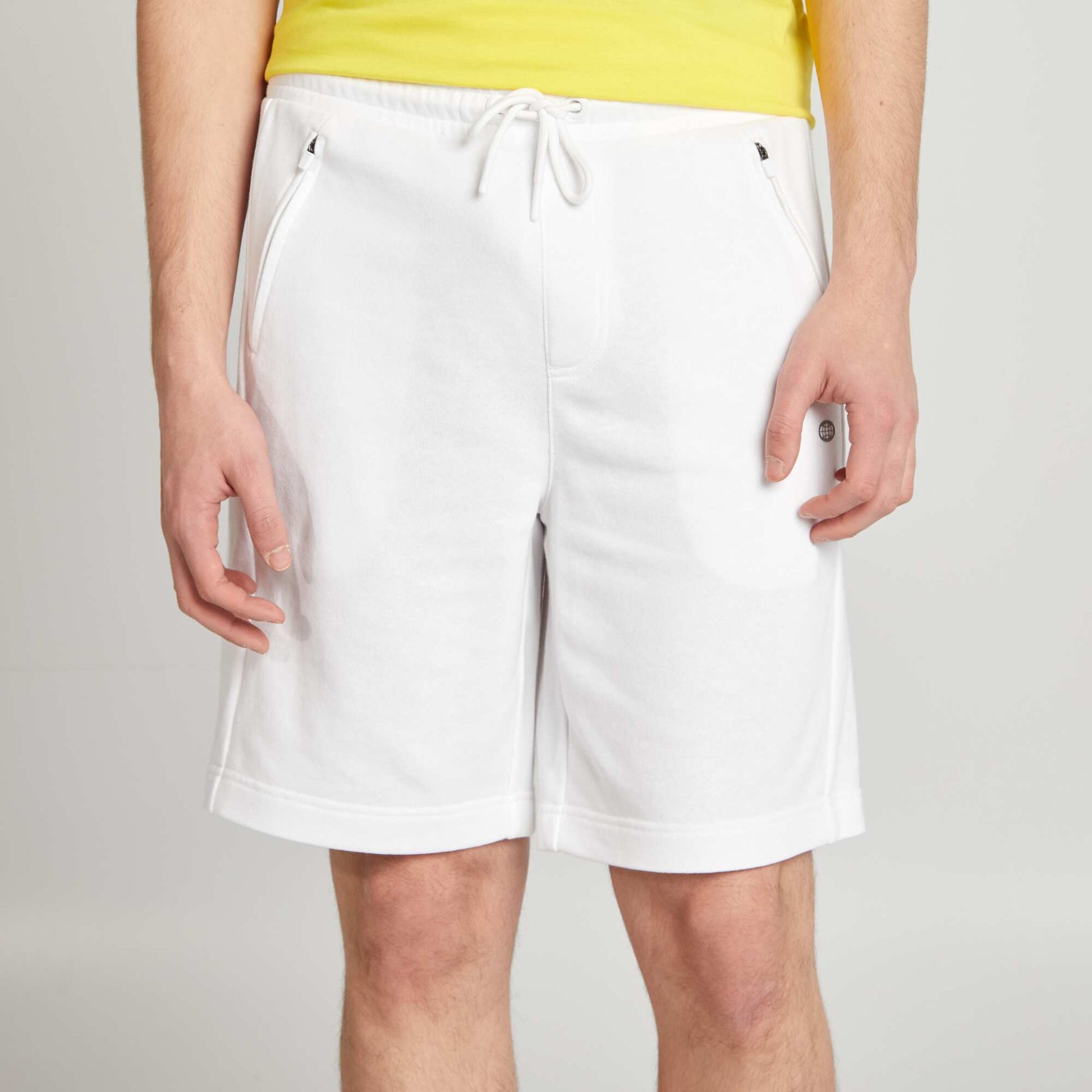 Short en molleton léger BLANC