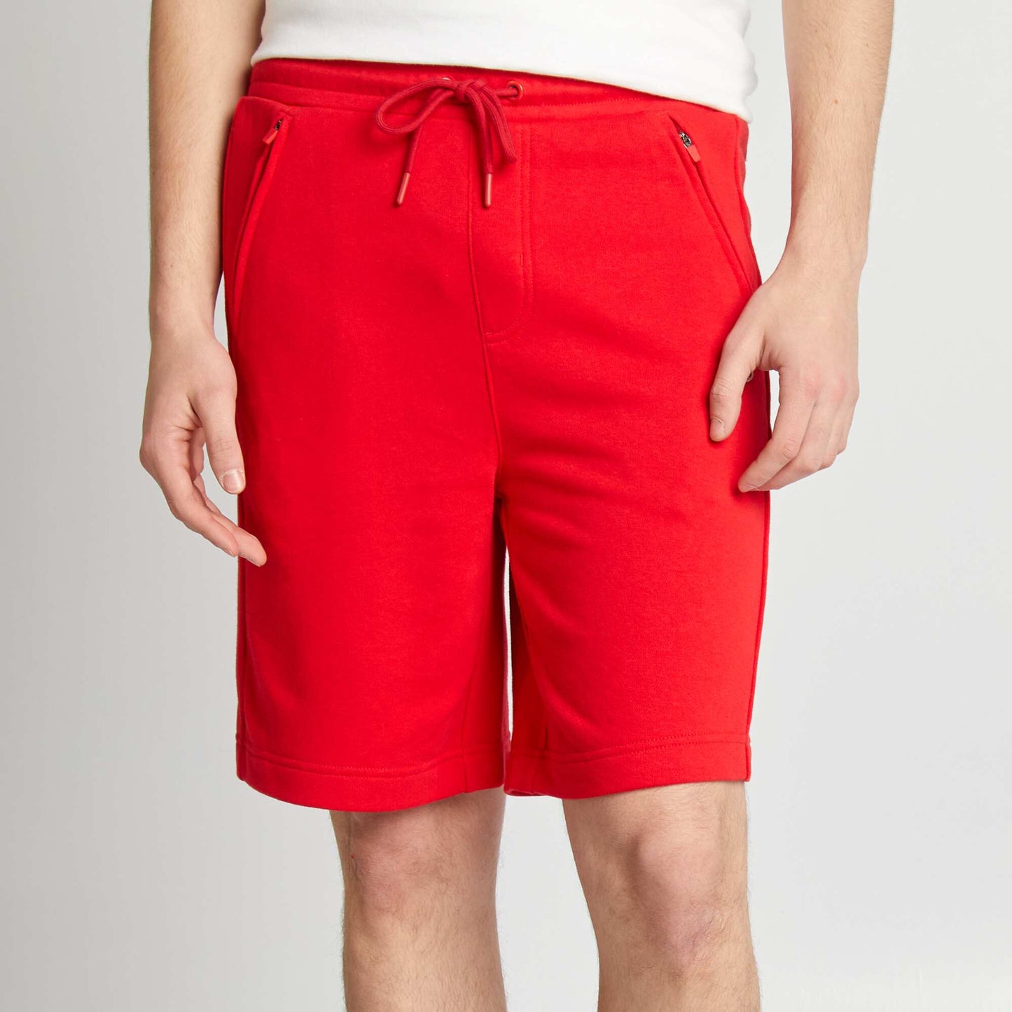 Short en molleton léger ROUGE