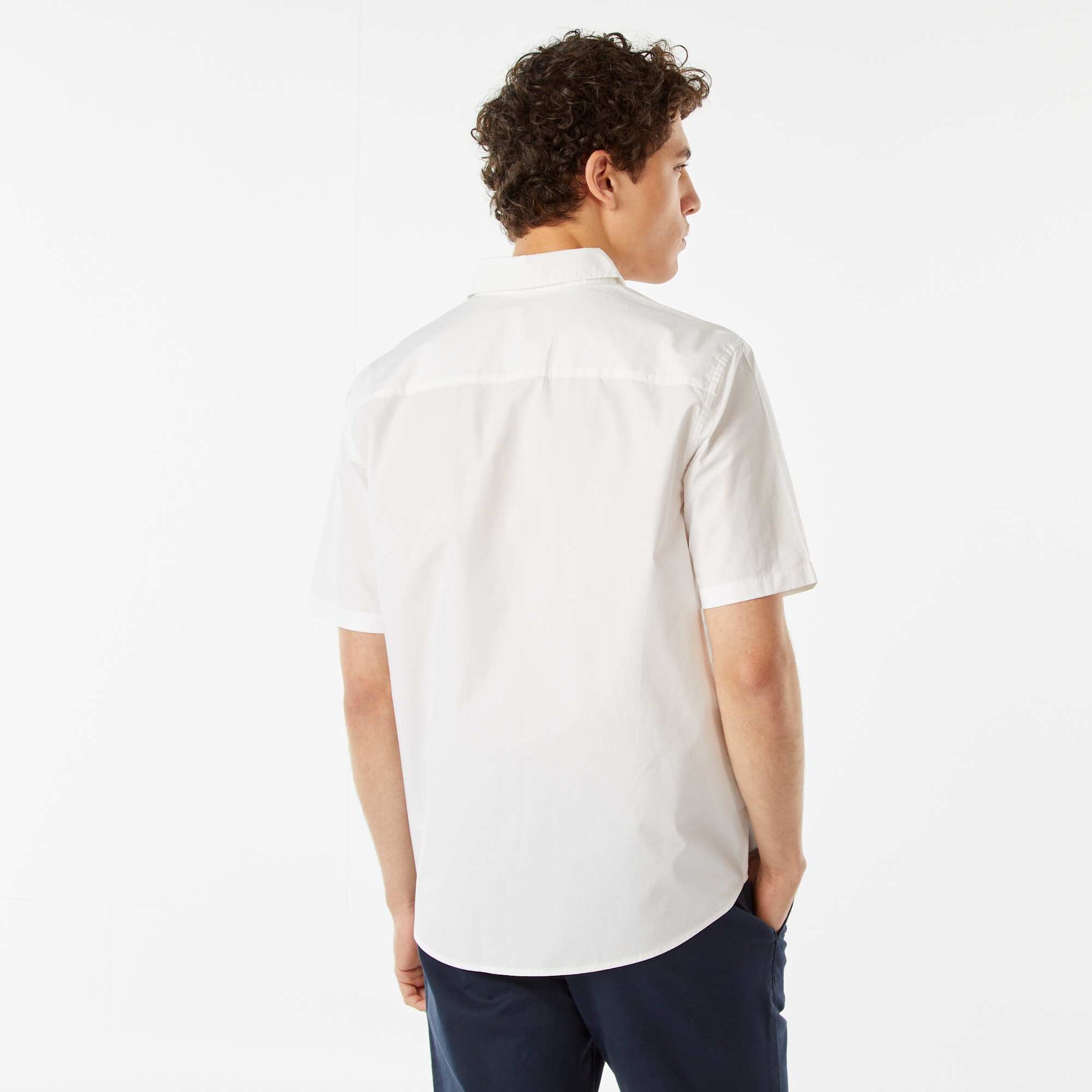 Chemise basique à manches courtes BLANC