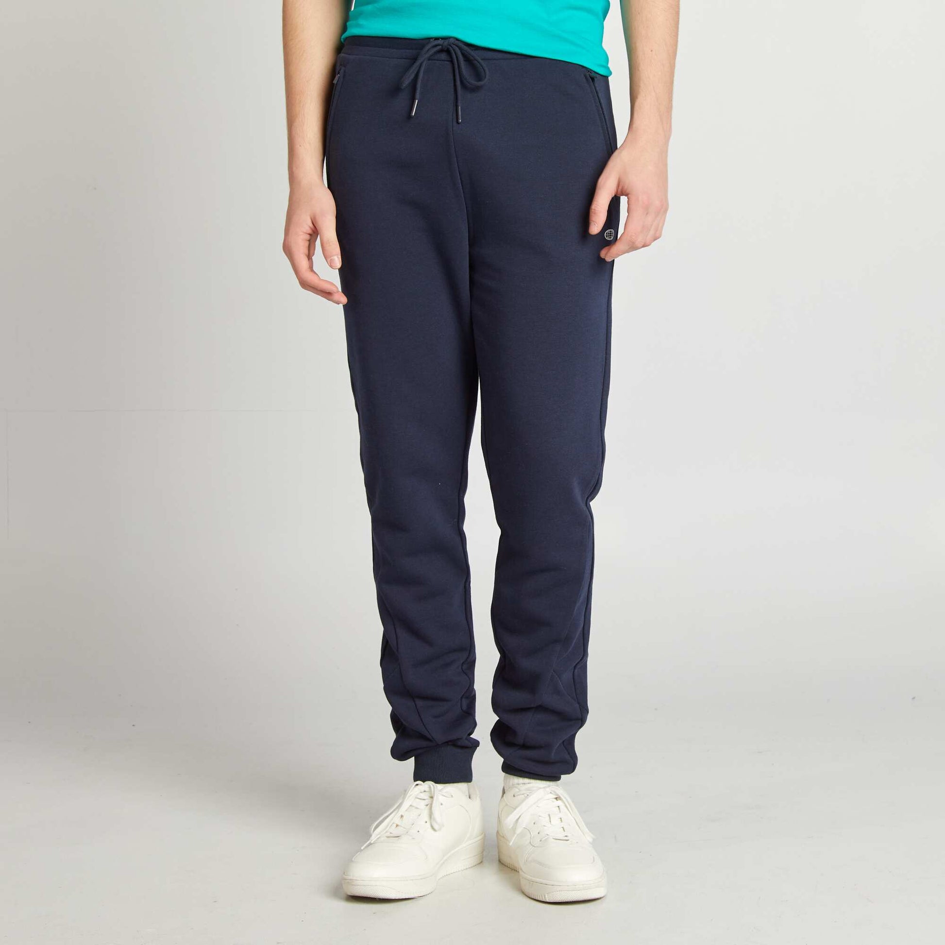 Jogging uni en molleton fin MARINE