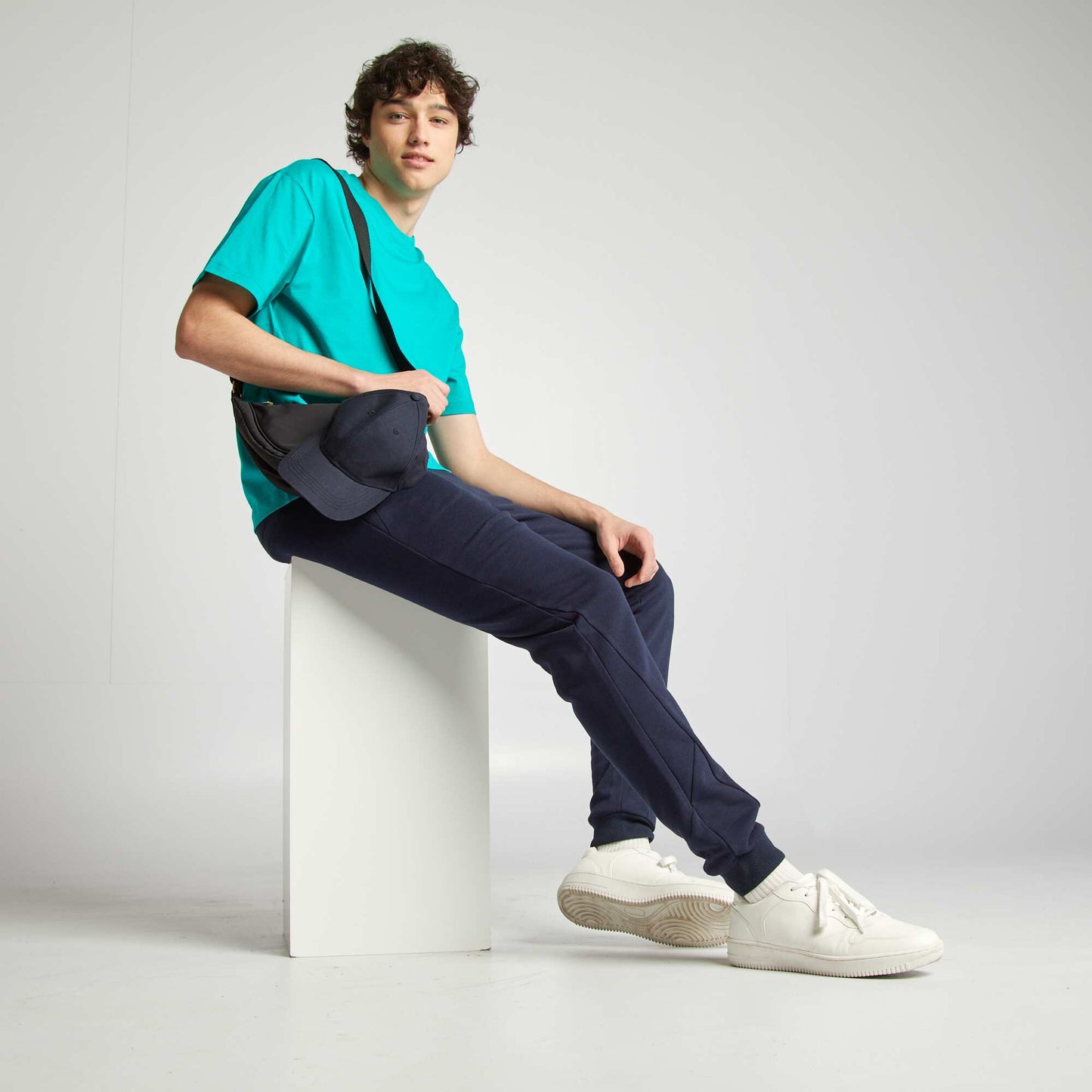 Tee-shirt en maille jersey uni manches courtes VERT