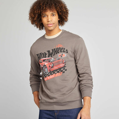 Sweat à col rond 'Hot Wheels' GRIS