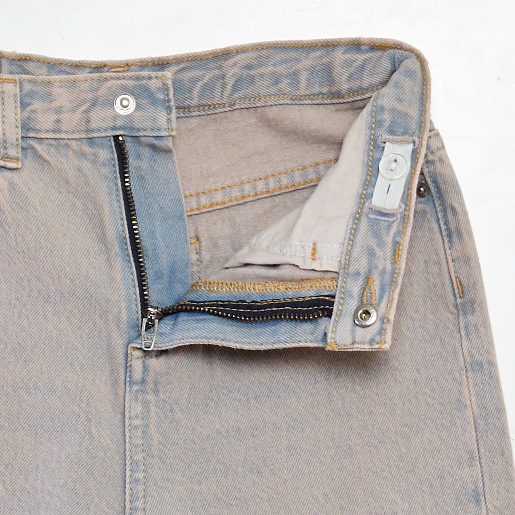 Pantalon large taille haute BLEU CLAIR