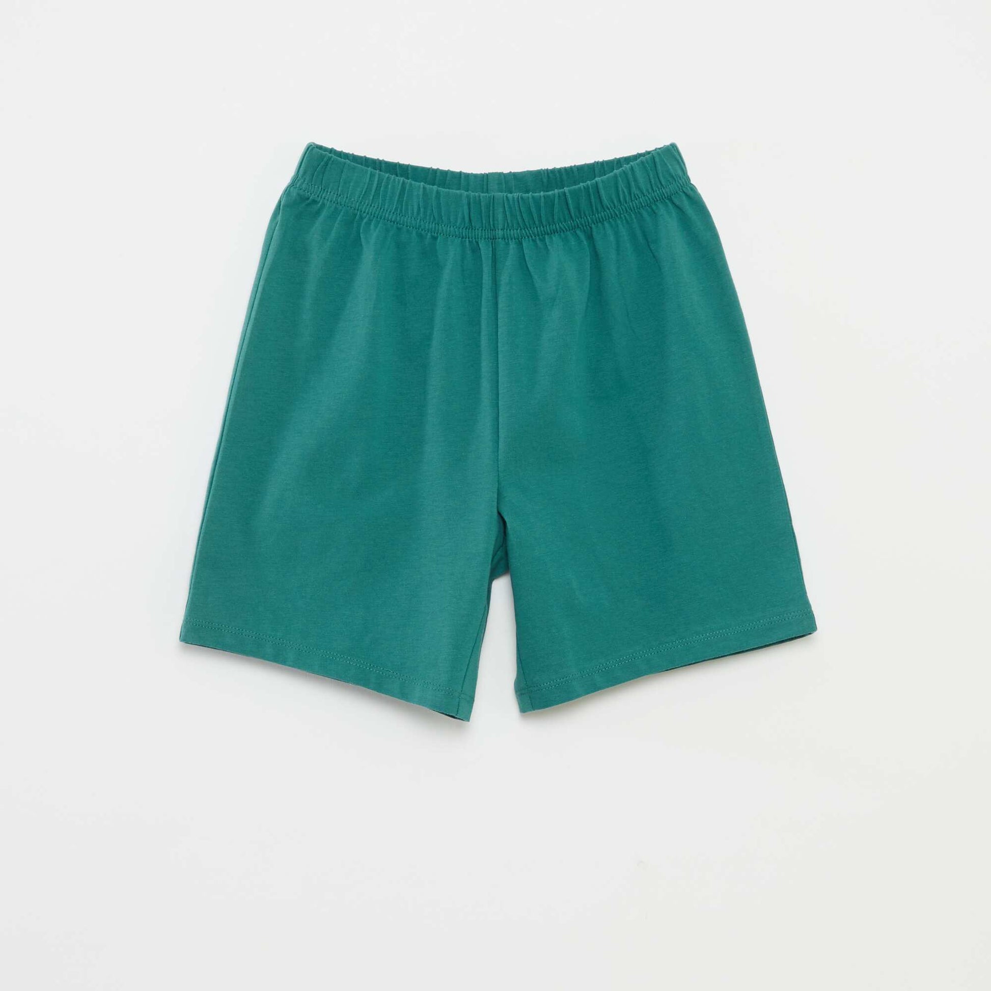 Pyjama court t-shirt + short avec imprimé - 2 pièces VERT