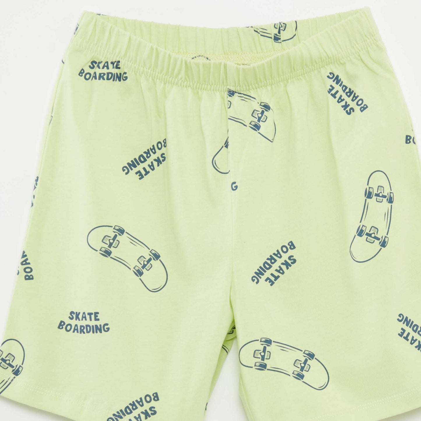 Pyjama court t-shirt + short avec imprimé - 2 pièces VERT