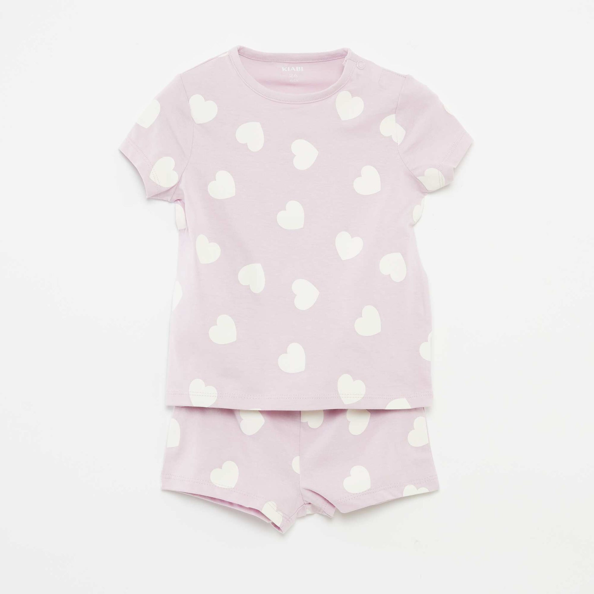 Pyjama court t-shirt + short - 2 pièces VIOLET