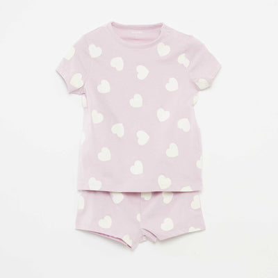 Pyjama court t-shirt + short - 2 pièces VIOLET