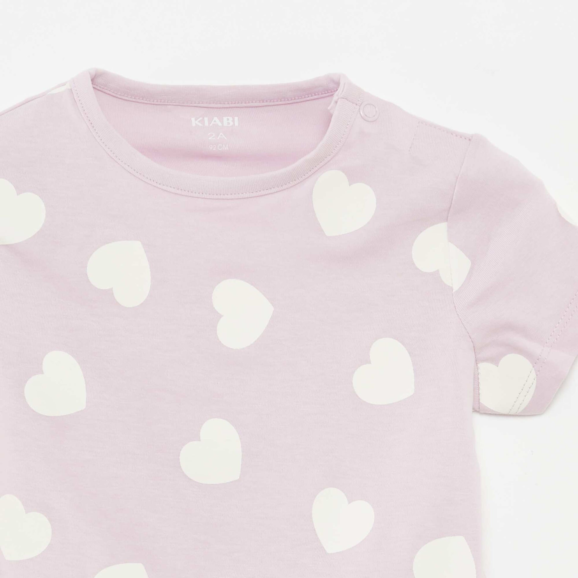 Pyjama court t-shirt + short - 2 pièces VIOLET