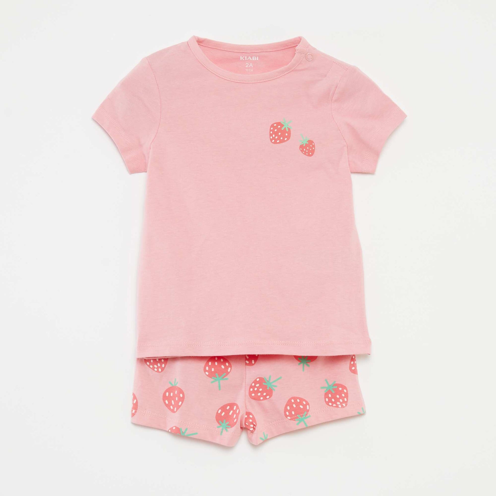 Pyjama court t-shirt + short - 2 pièces ROSE