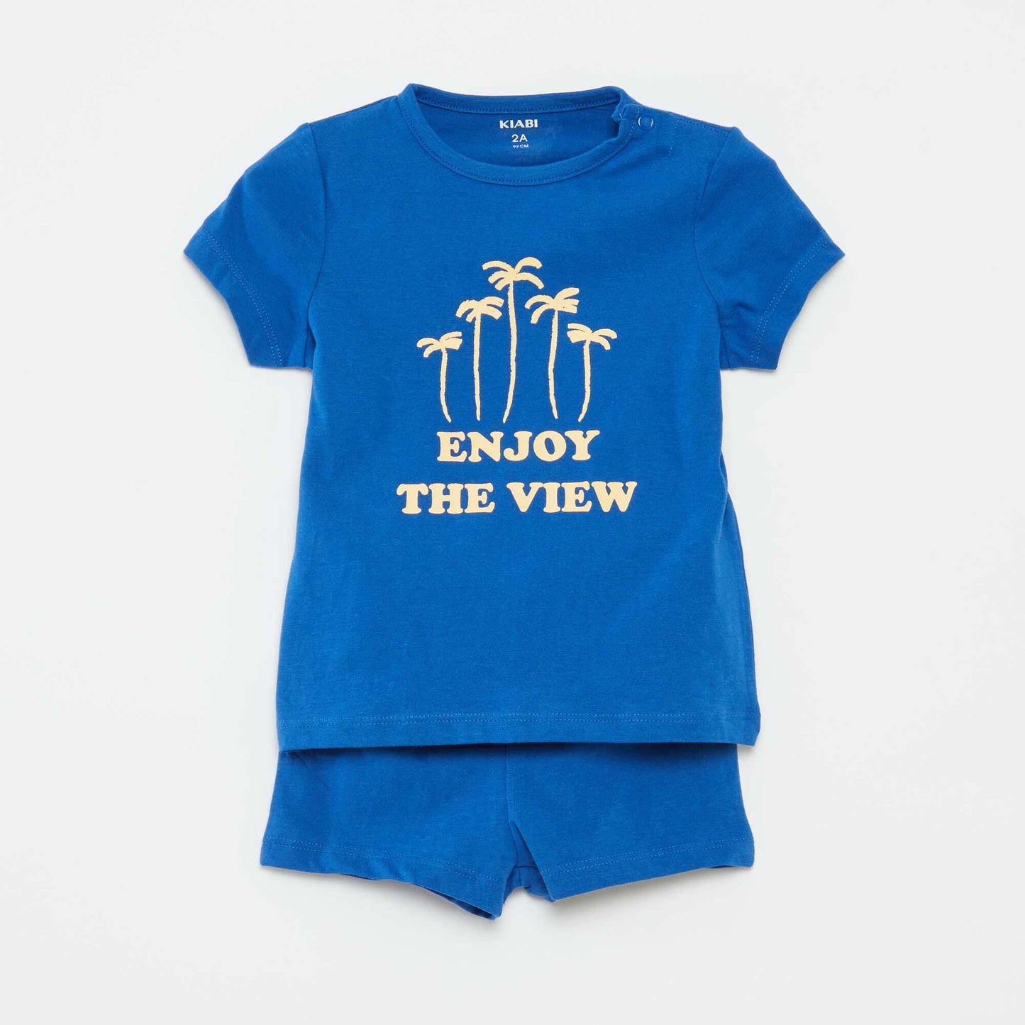 Pyjama court t-shirt + short - 2 pièces BLEU