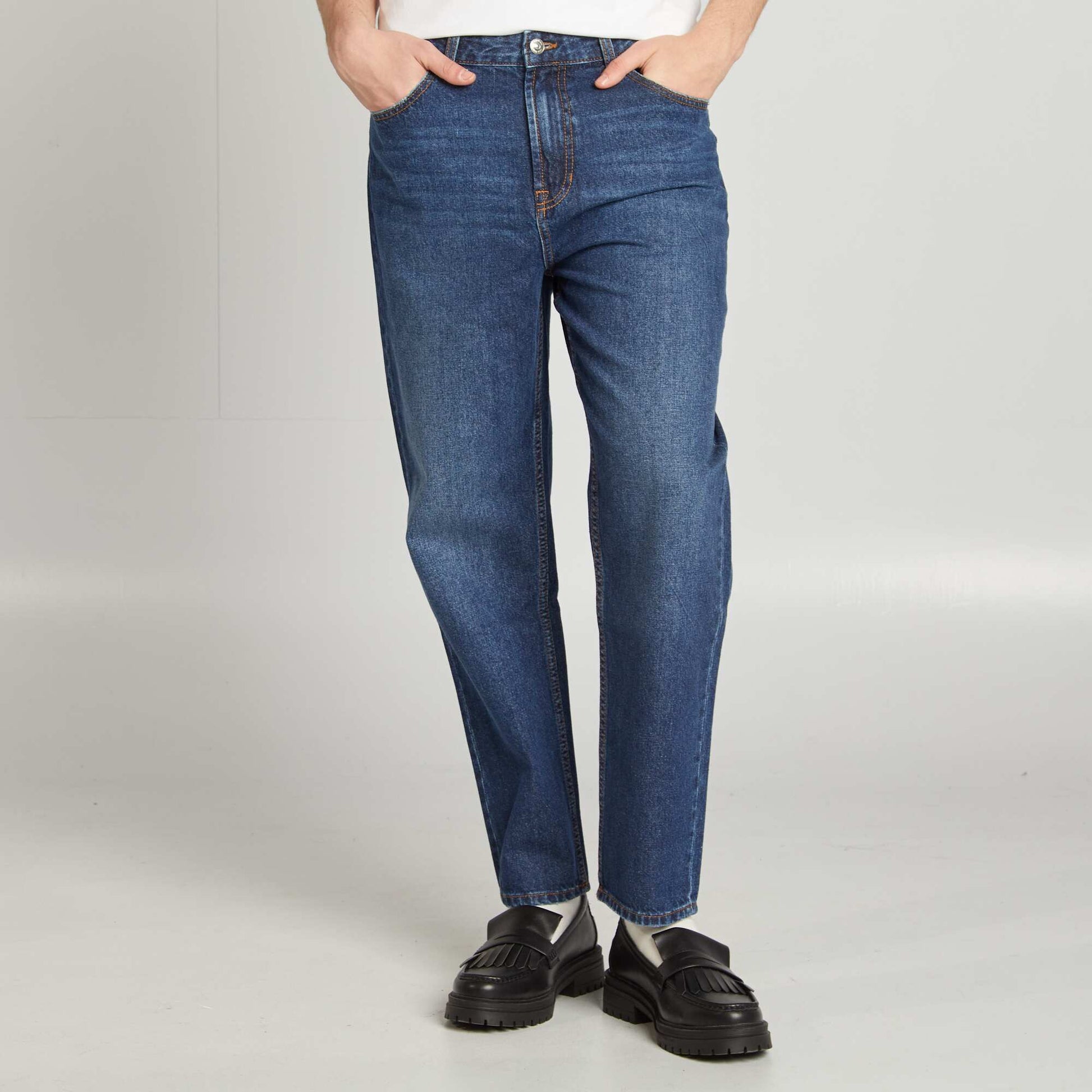 Jean en coton stretch regular BLEU