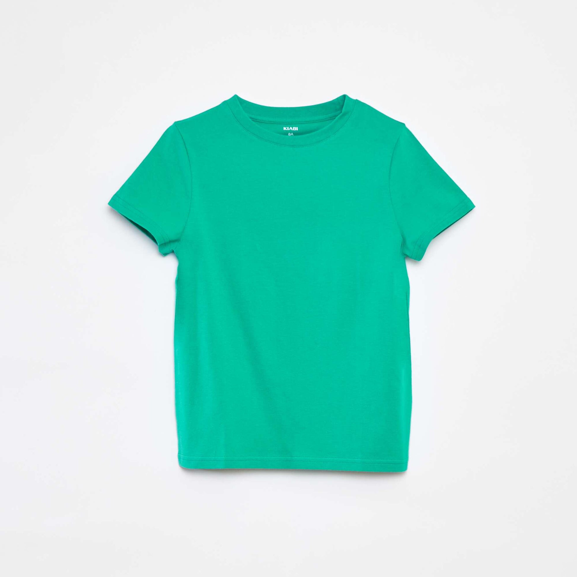 T-shirt uni à manches courtes VERT