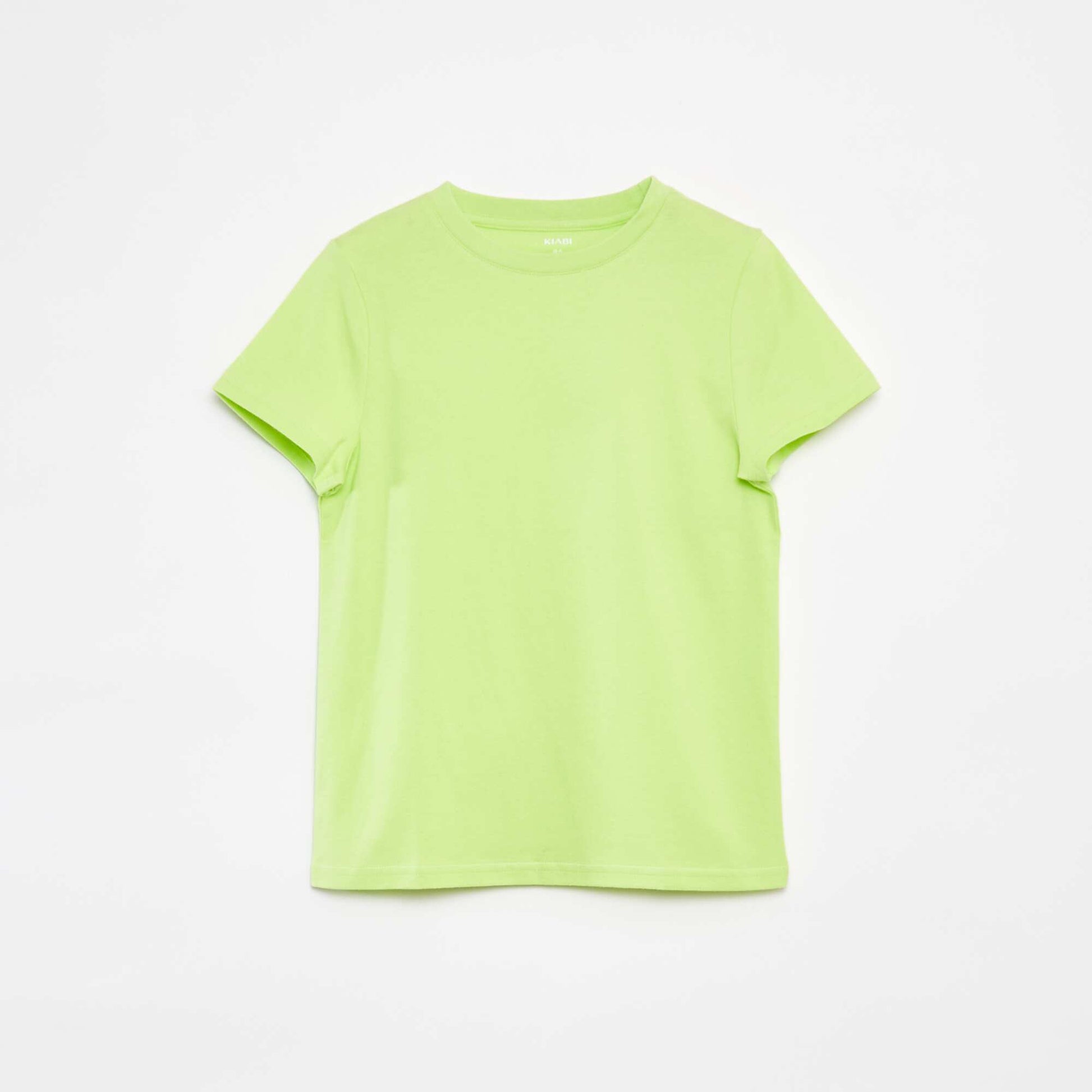 T-shirt uni à manches courtes VERT