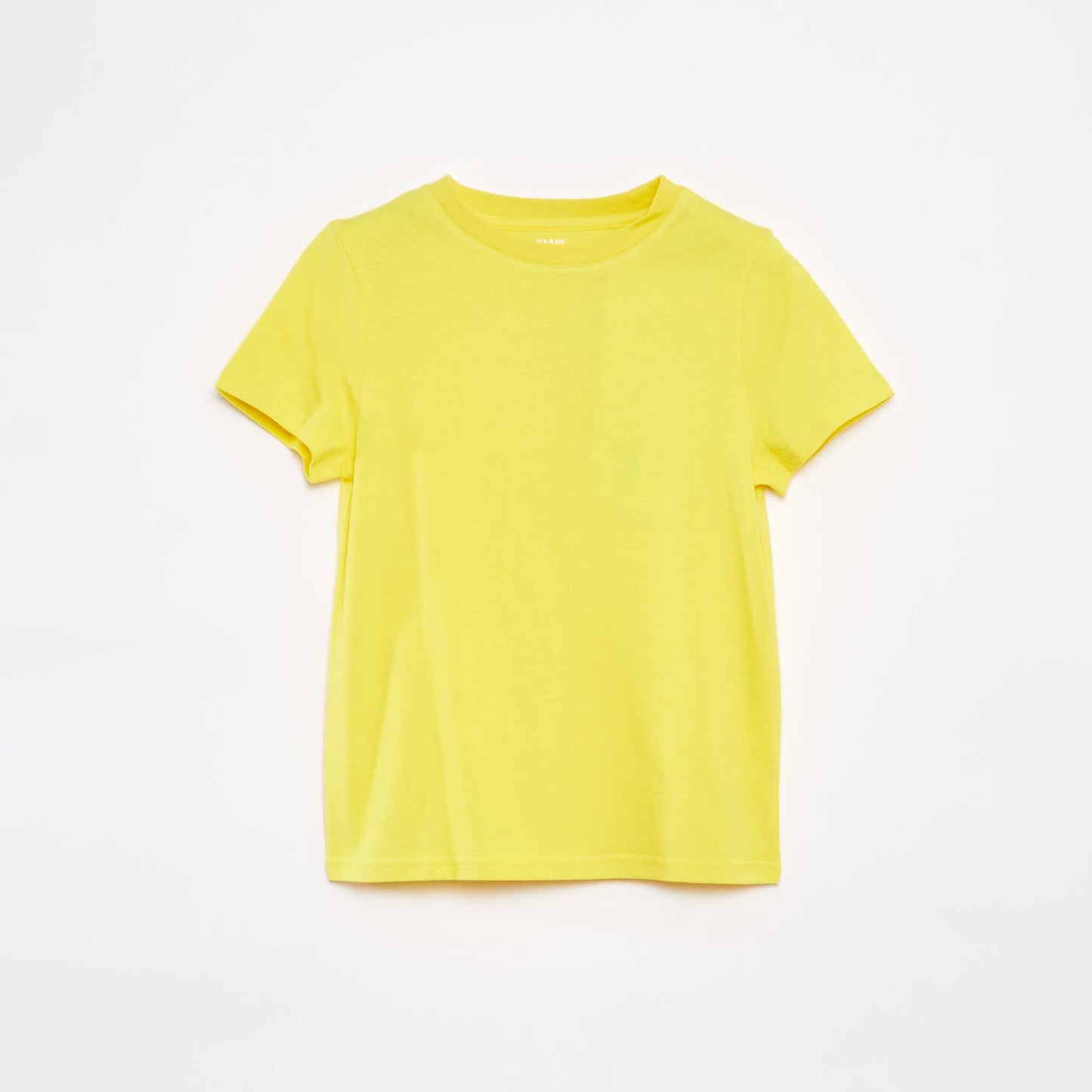 T-shirt uni à manches courtes JAUNE