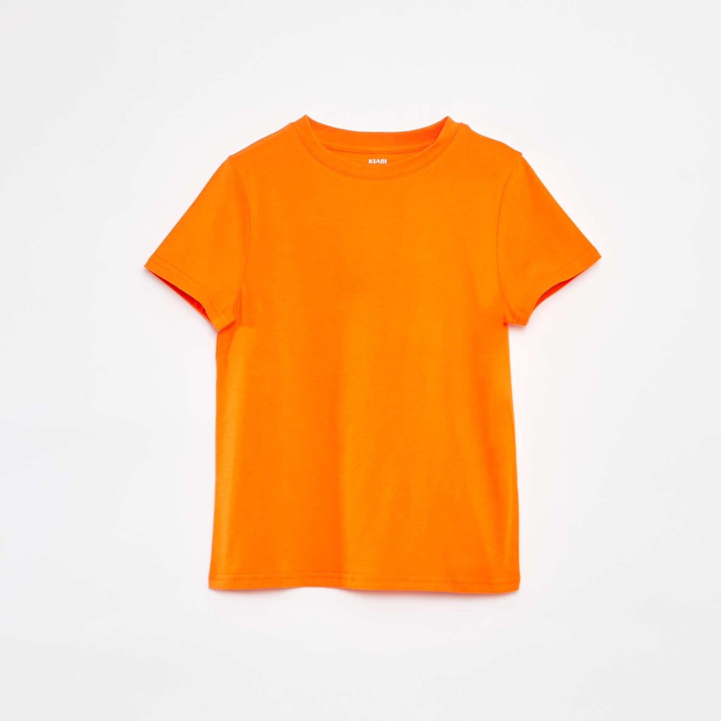 T-shirt uni à manches courtes ORANGE