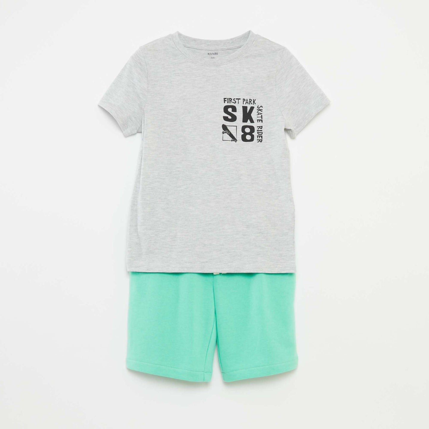 Ensemble t-shirt à manches courtes + short - 2 pièces BLANC