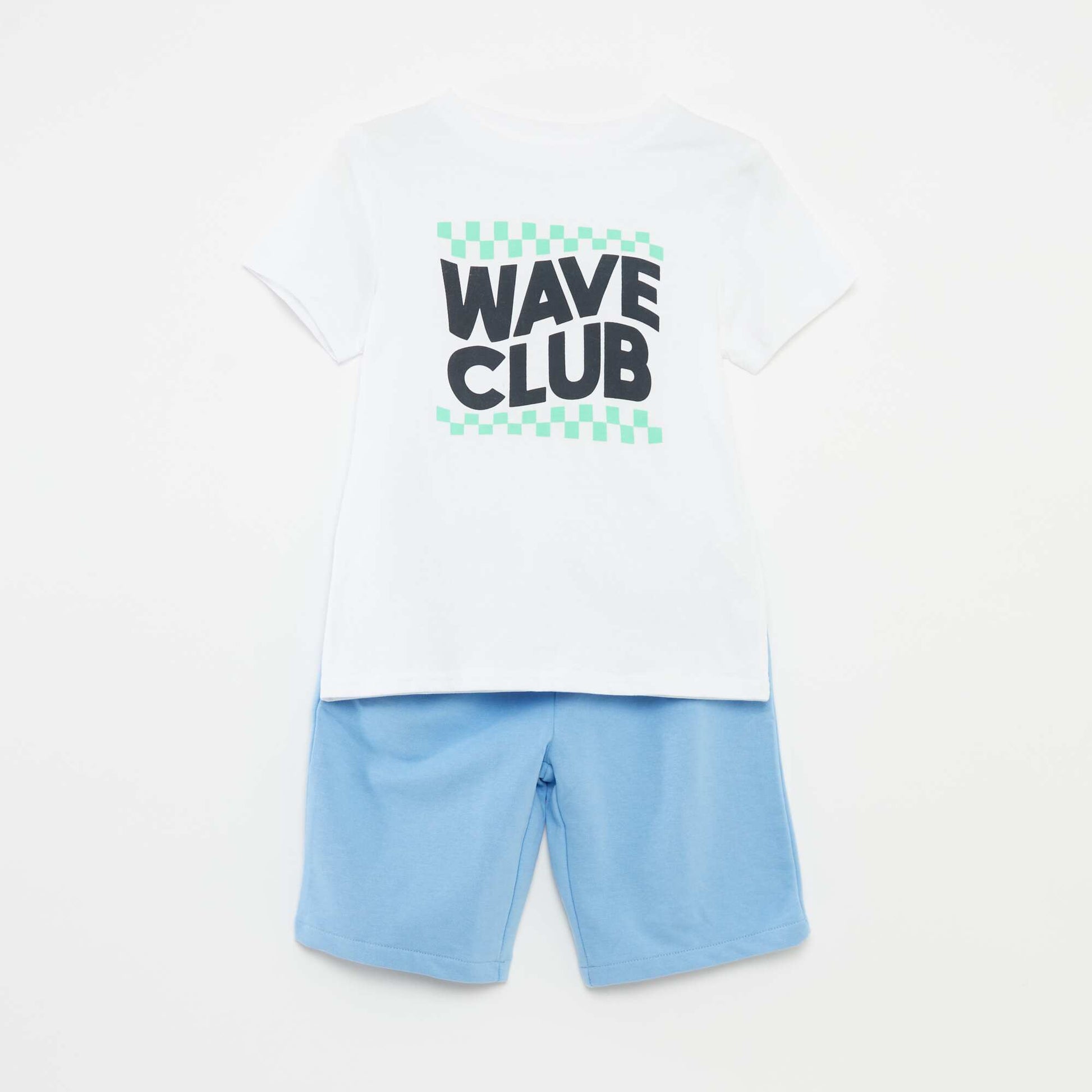 Ensemble t-shirt à manches courtes + short - 2 pièces BLANC
