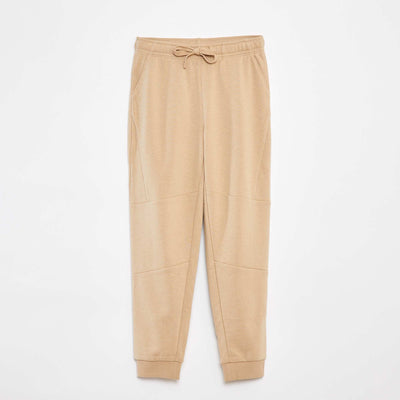 Jogging basique en molleton léger BEIGE