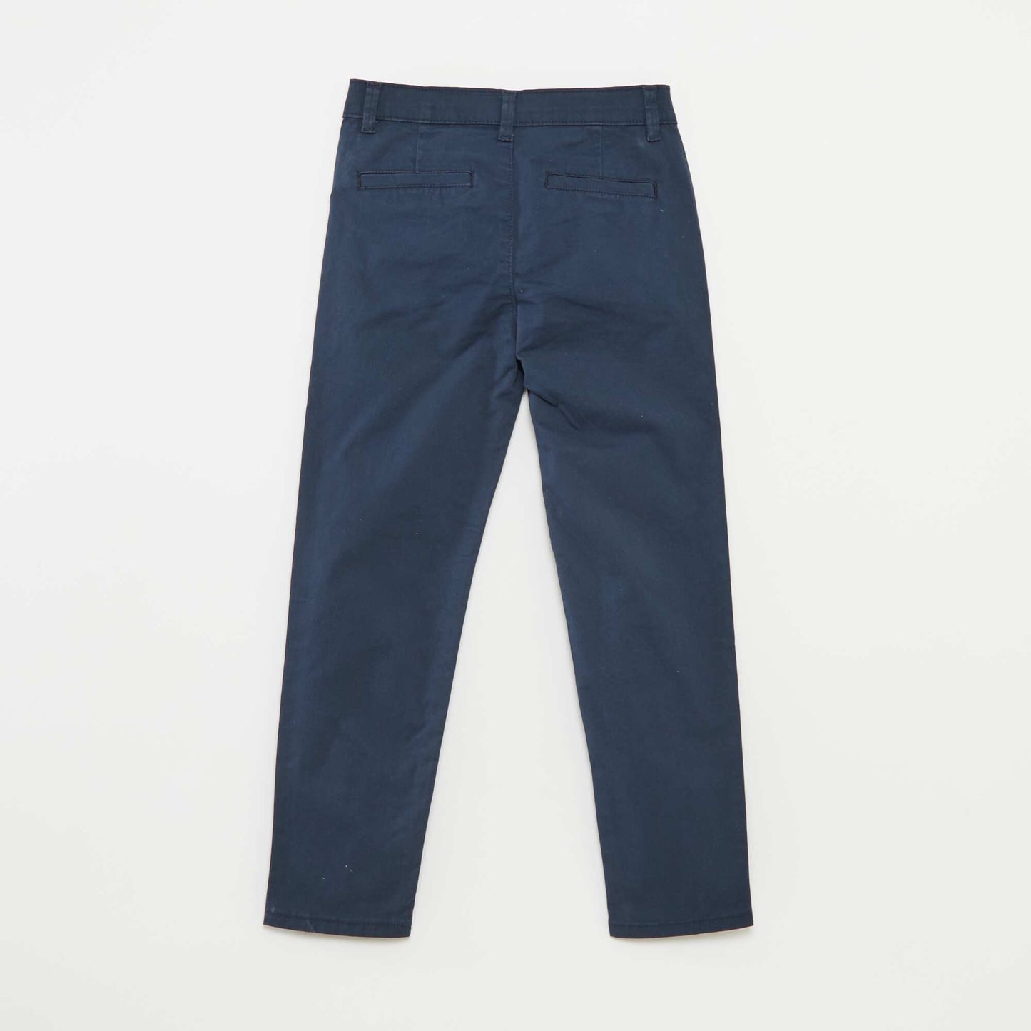 Pantalon chino slim uni BLEU