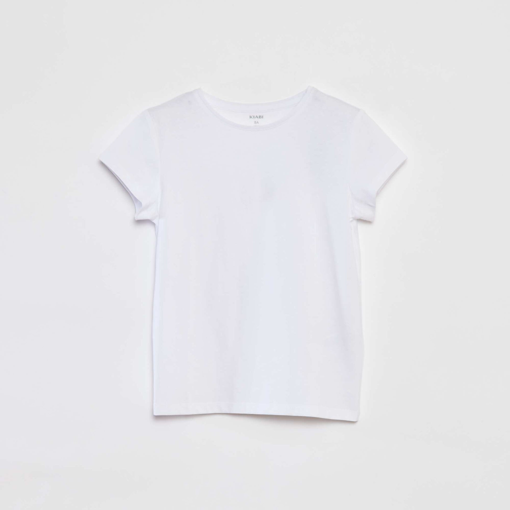 T-shirt en maille jersey manches courtes BLANC