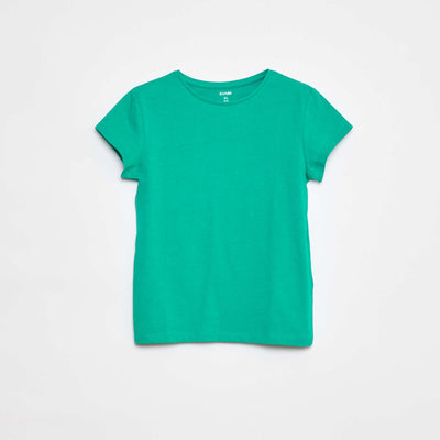 T-shirt en maille jersey manches courtes VERT