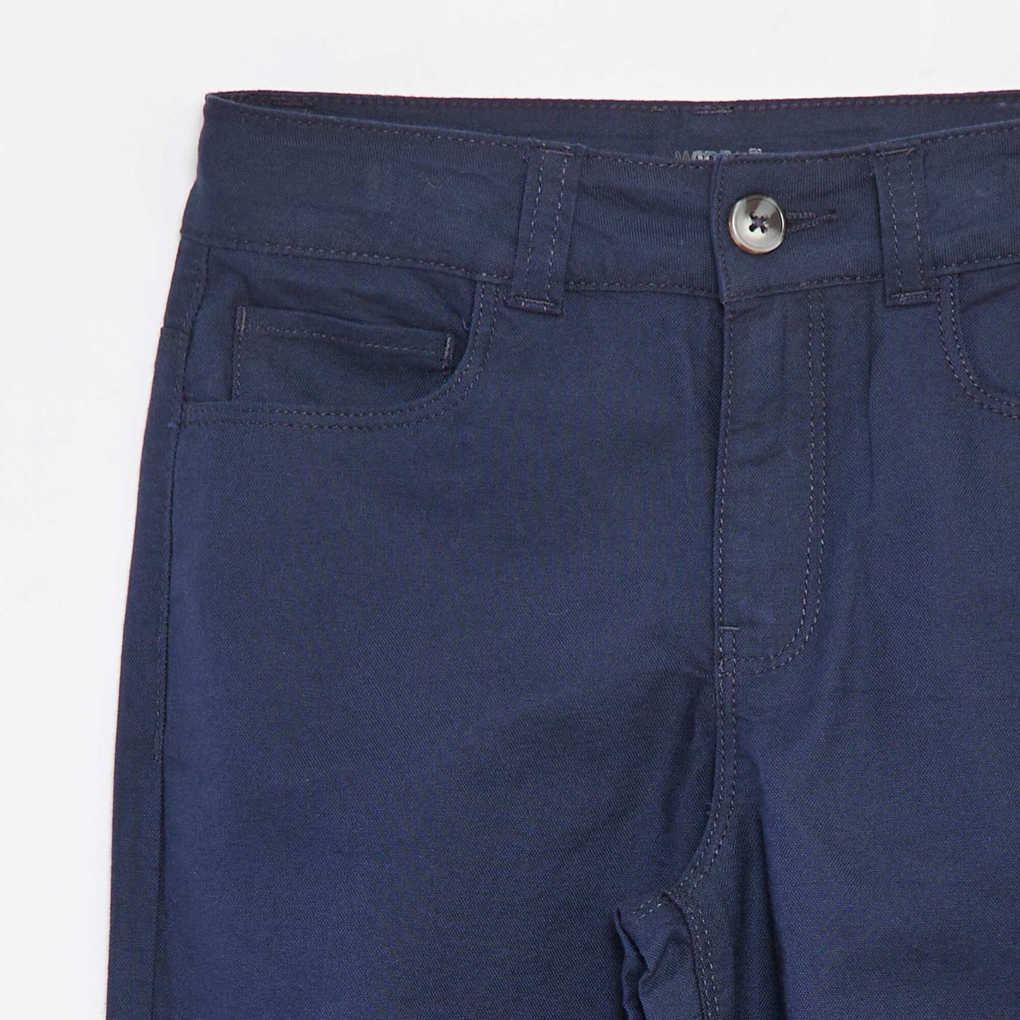 Pantalon en oxford wide leg  / coupe large BLEU