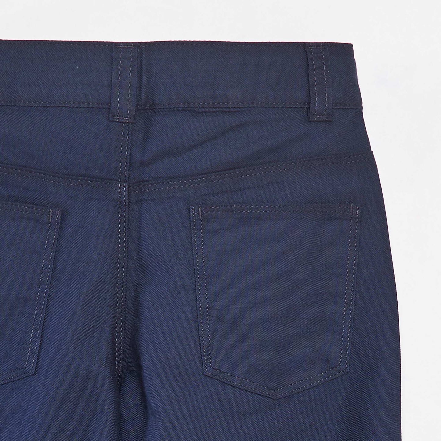 Pantalon en oxford wide leg  / coupe large BLEU