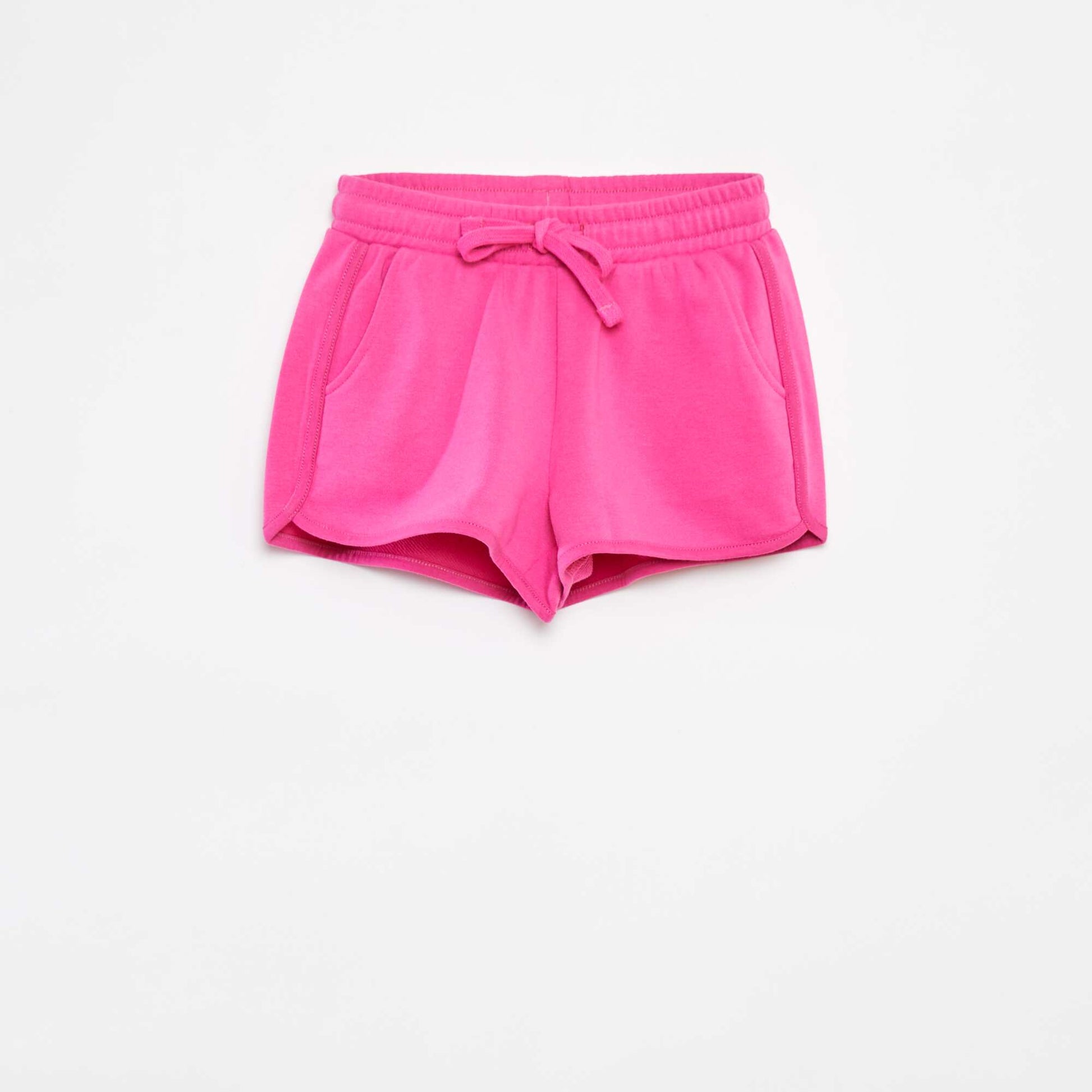Short uni en molleton fin avec 2 poches ROSE