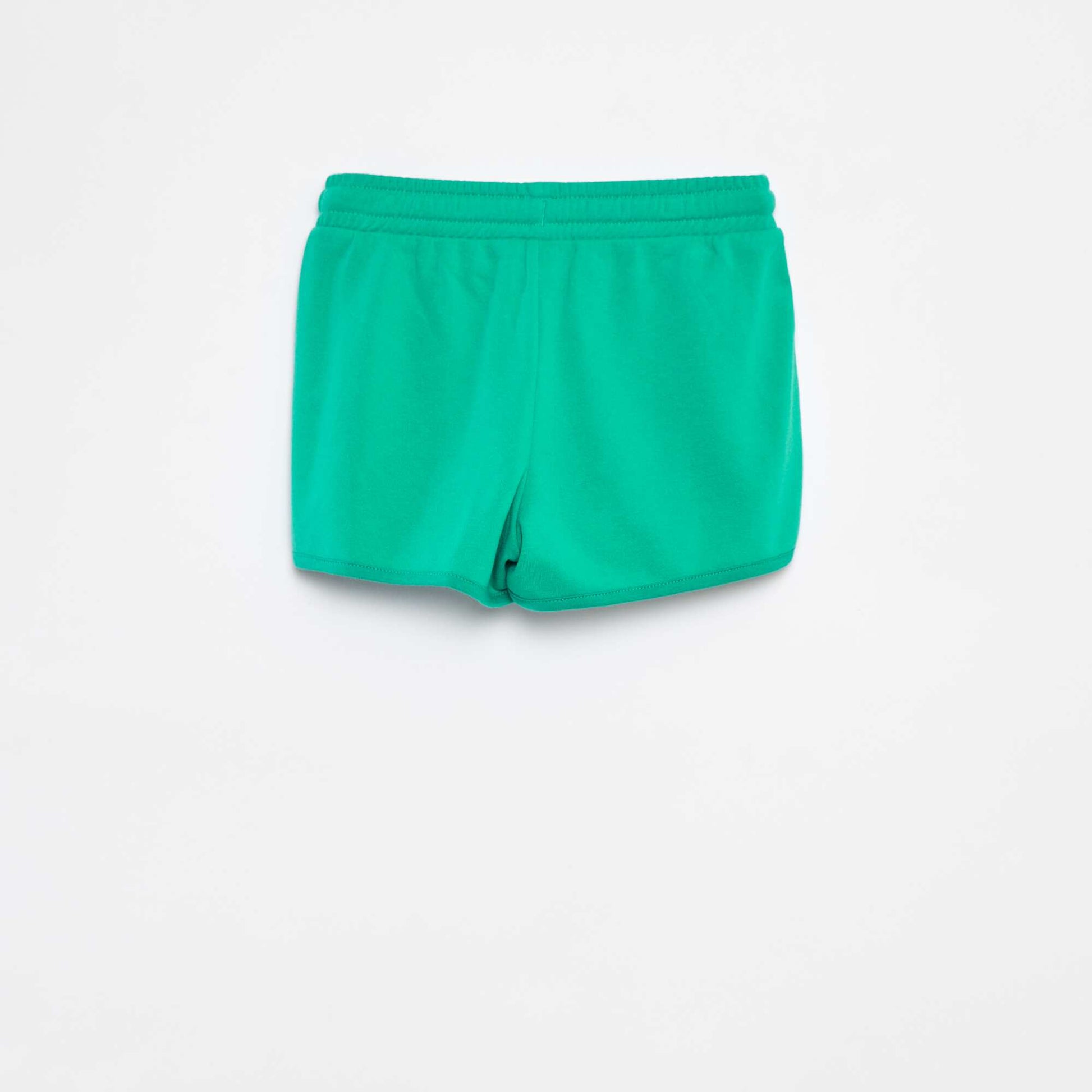 Short uni en molleton fin avec 2 poches VERT