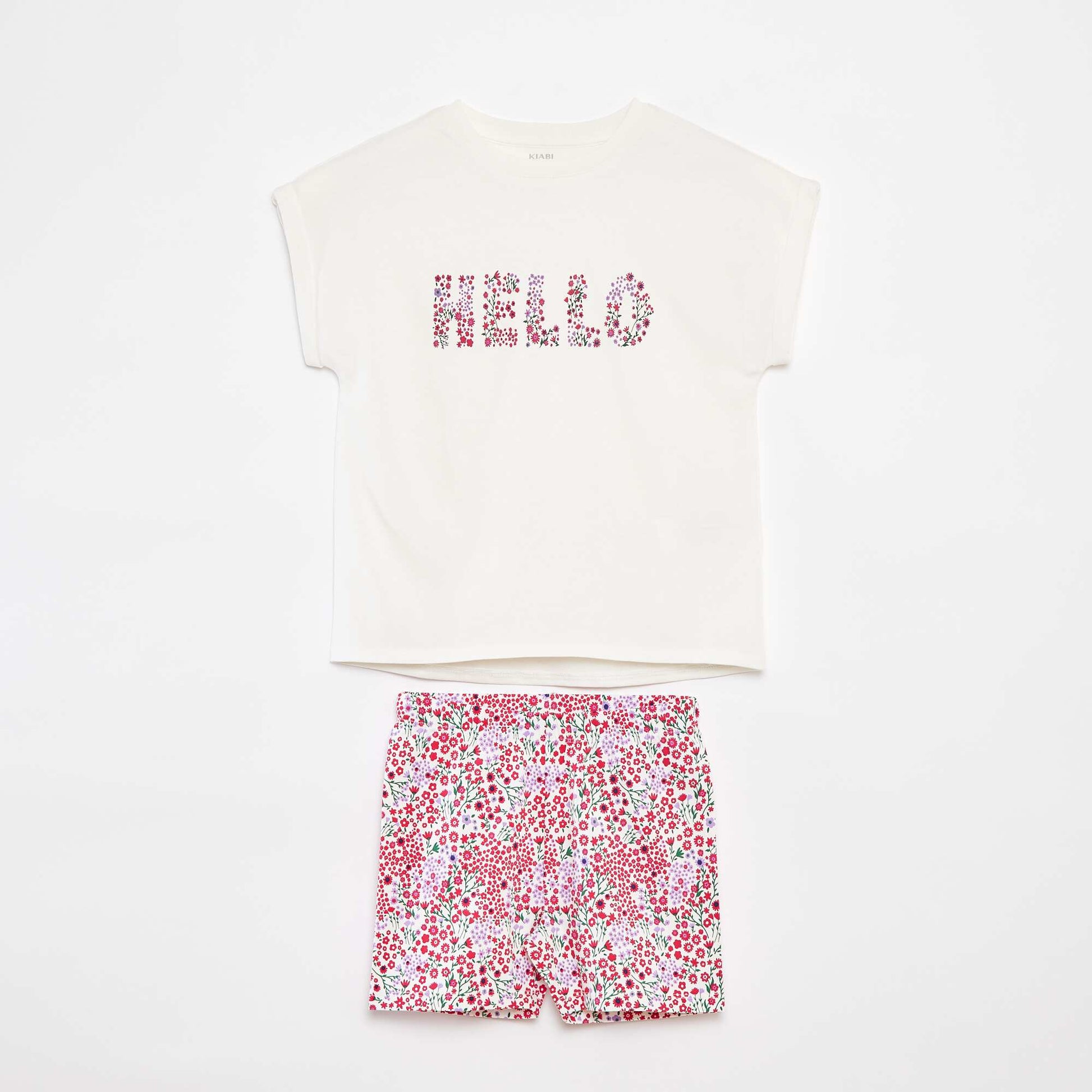 Ensemble t-shirt + short - 2 pièces BLANC