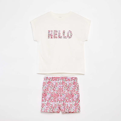 Ensemble t-shirt + short - 2 pièces BLANC