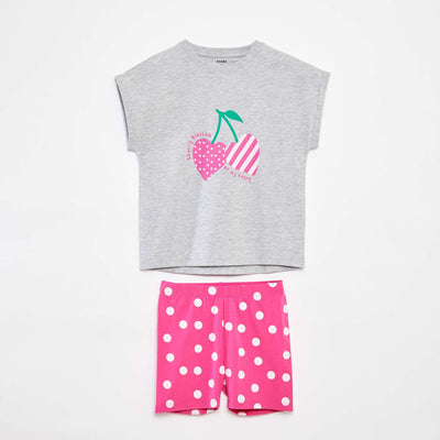 Ensemble t-shirt + short - 2 pièces BLANC