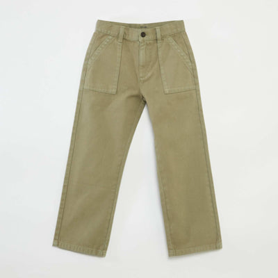 Pantalon regular à poches KAKI