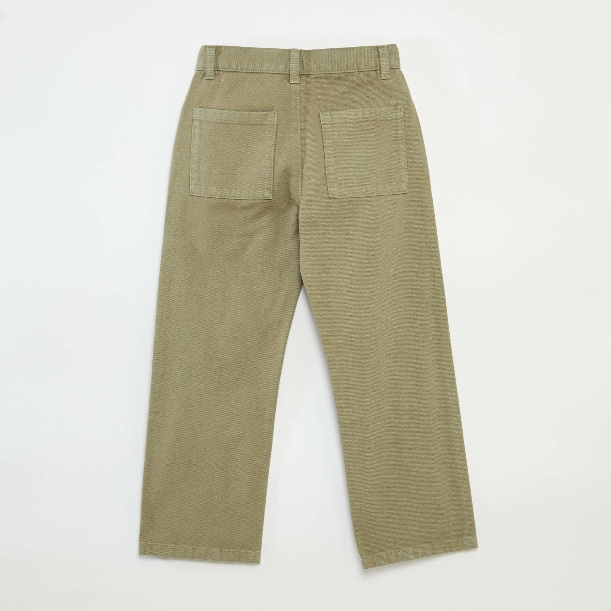 Pantalon regular à poches KAKI