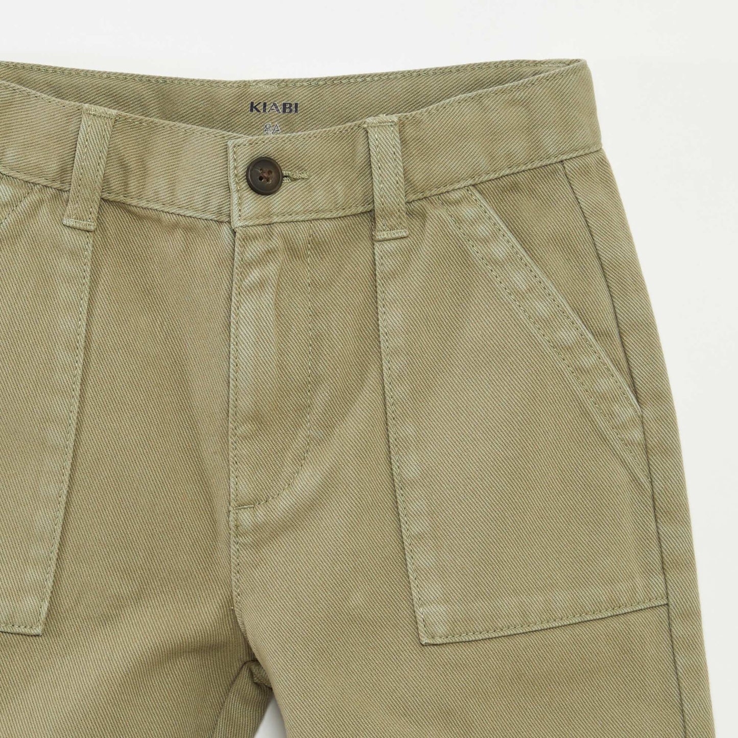 Pantalon regular à poches KAKI