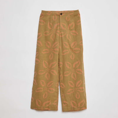 Pantalon large avec imprimé KAKI