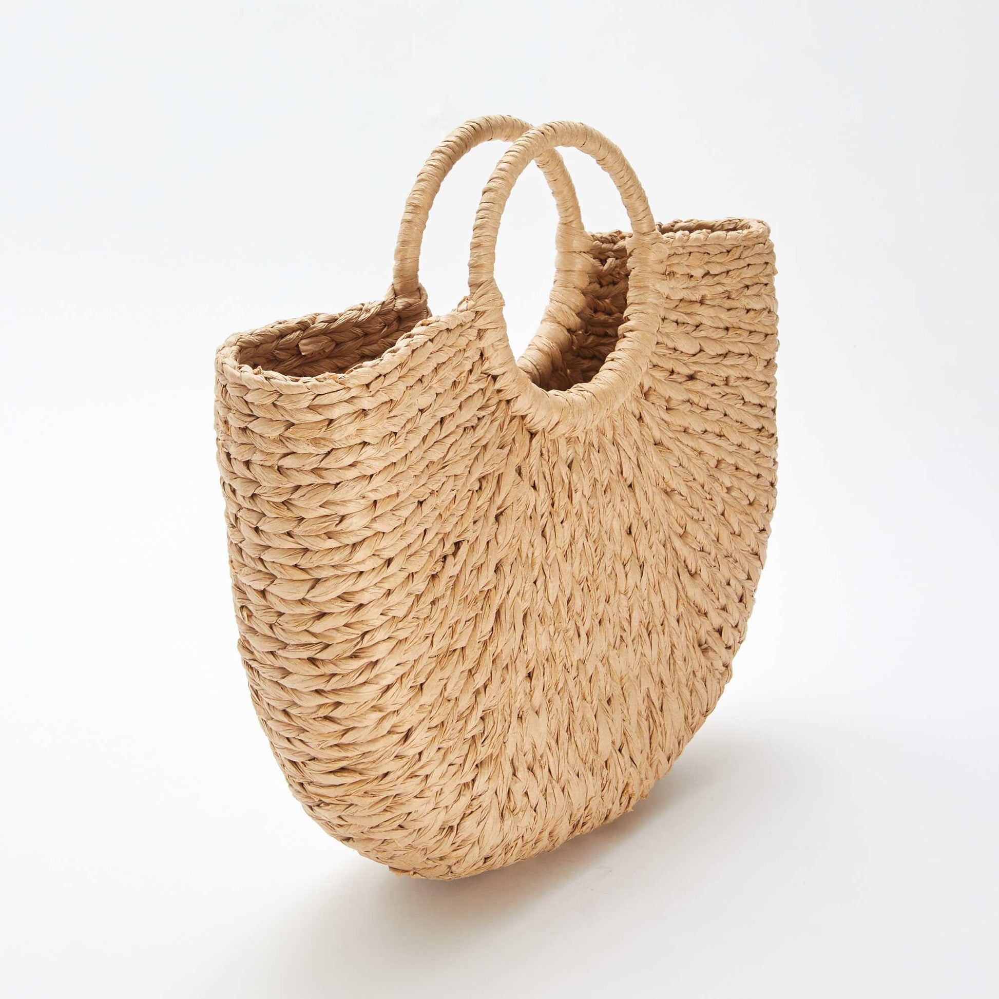 Cabas en paille avec anse BEIGE