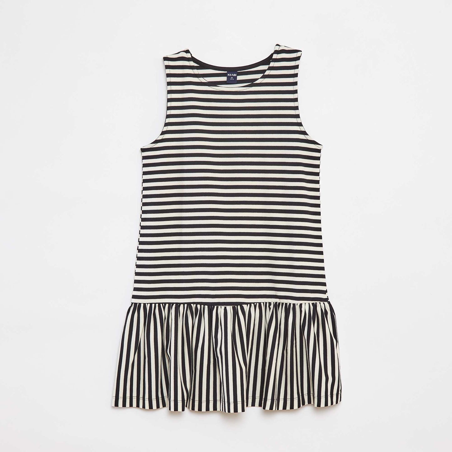 Robe sans manches avec volants NOIR
