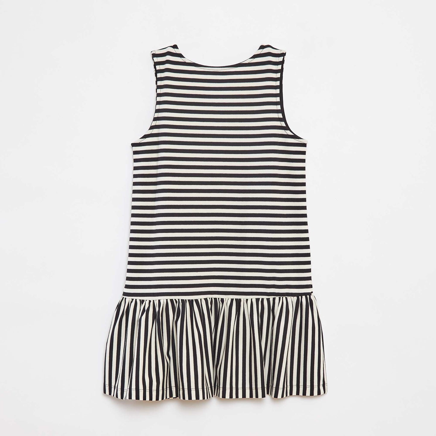 Robe sans manches avec volants NOIR