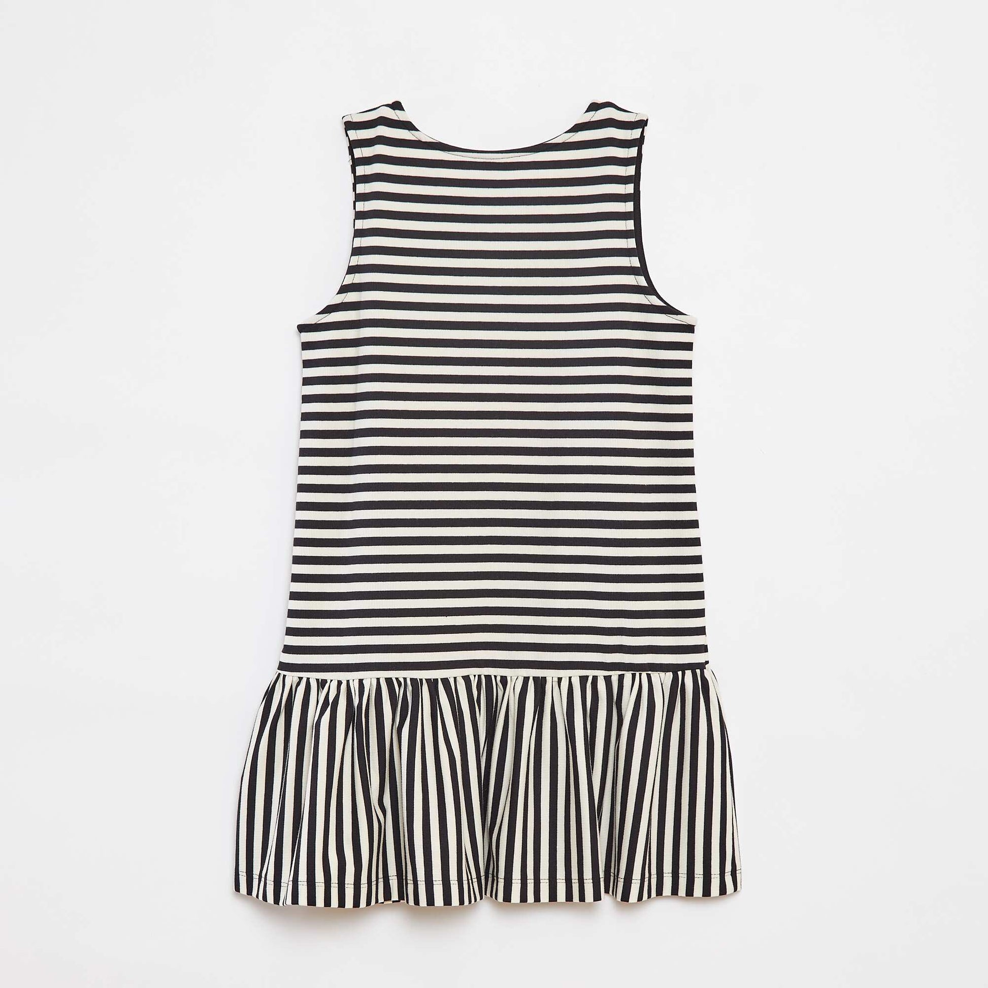 Robe sans manches avec volants NOIR